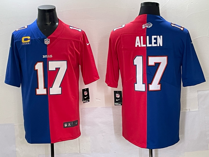 Men Buffalo Bills #17 Allen red blue Nike 2025 Limited NFL Jersey style 004->buffalo bills->NFL Jersey